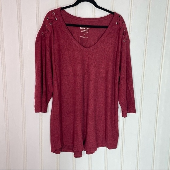 Torrid Cranberry Super Soft Sweater 028 - Picture 2 of 8